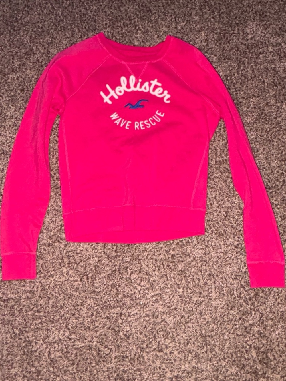 Hollister Women's Pink Wave Rescue Long Sleeve Top